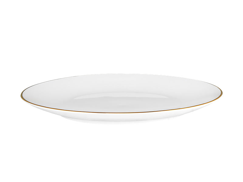 White Gold Coupe Entree Plate