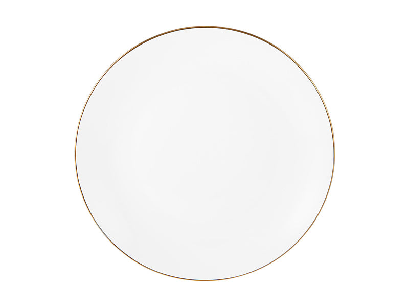 White Gold Coupe Dinner Plate
