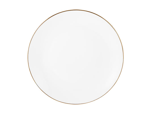 White Gold Coupe Dinner Plate