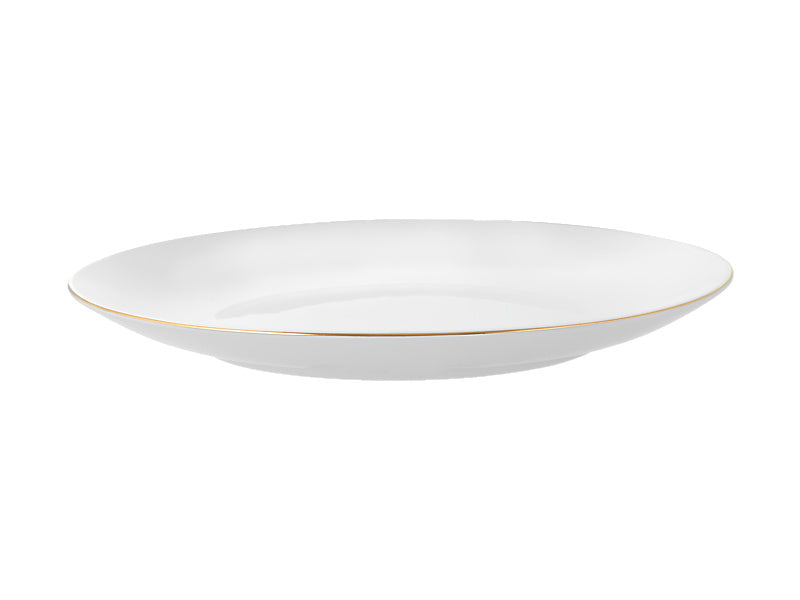White Gold Coupe Dinner Plate