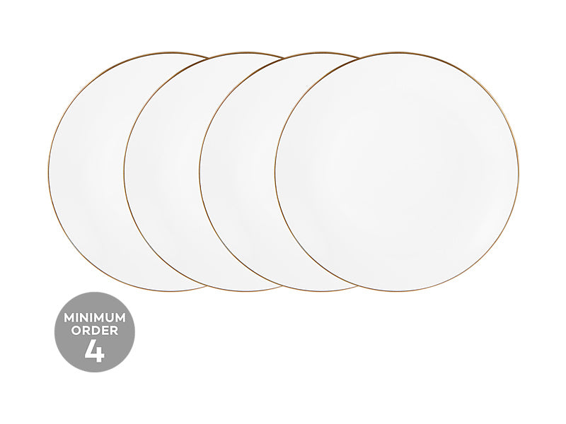 White Gold Coupe Dinner Plate
