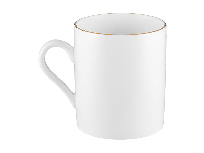 White Gold Mug Cylindrical