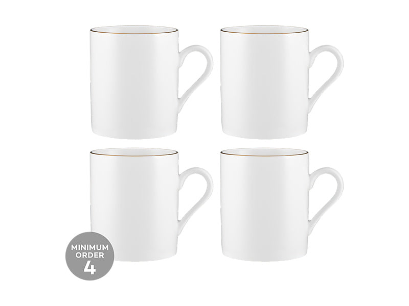 White Gold Mug Cylindrical