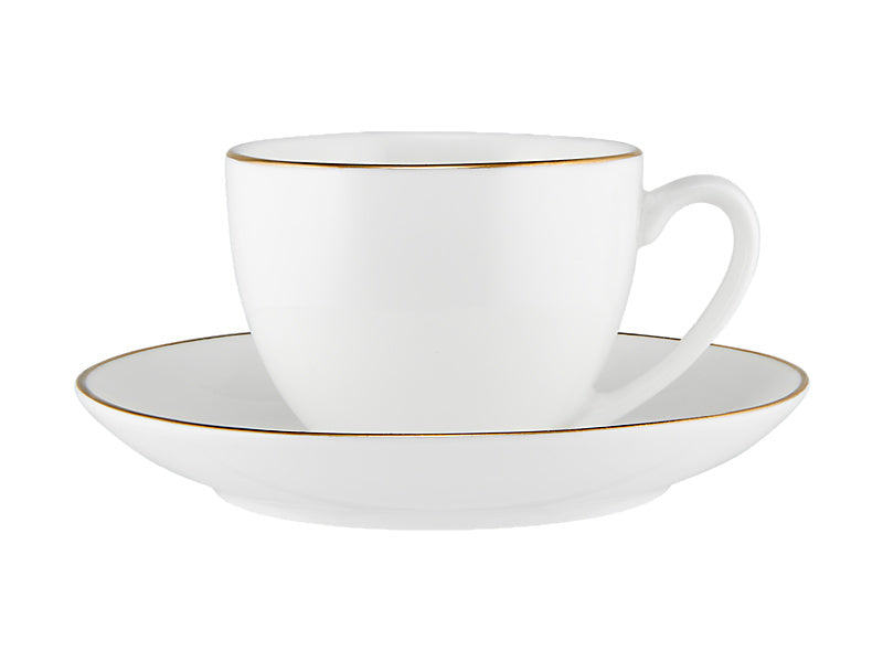 White Gold Coupe Demi Cup & Saucer