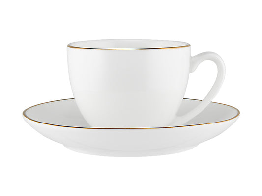 White Gold Coupe Demi Cup & Saucer