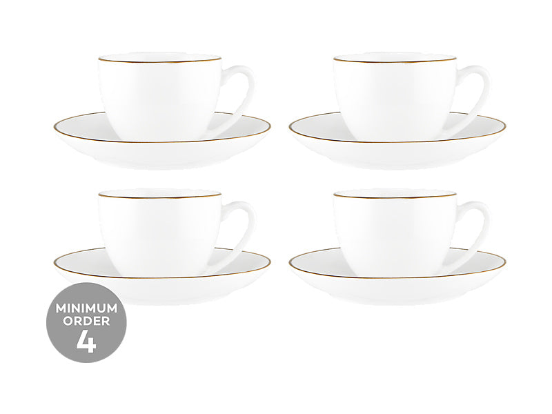 White Gold Coupe Demi Cup & Saucer