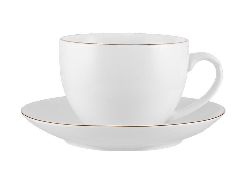 White Gold Cup & Saucer