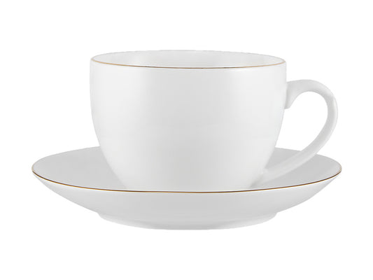 White Gold Cup & Saucer
