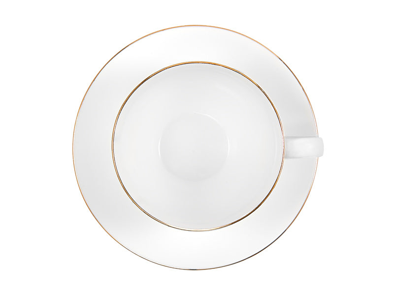 White Gold Cup & Saucer