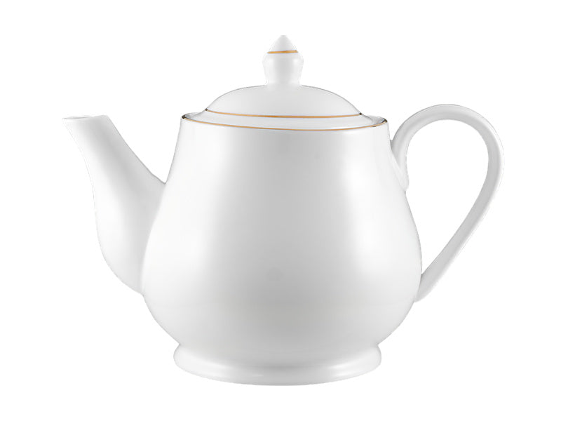 White Gold Teapot Gift Boxed