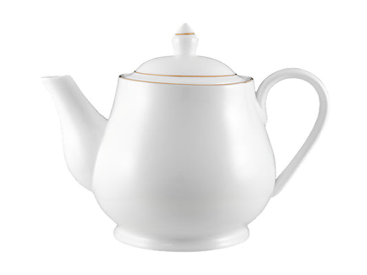 White Gold Teapot Gift Boxed