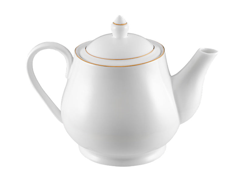 White Gold Teapot Gift Boxed