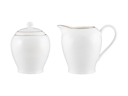 White Gold Sugar & Creamer Set Gift Boxed