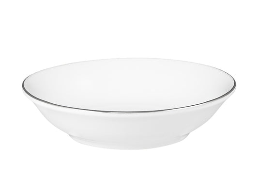 White Platinum Round Sauce Dish