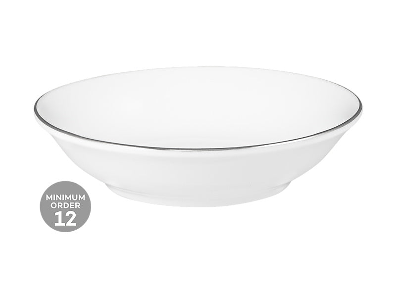 White Platinum Round Sauce Dish