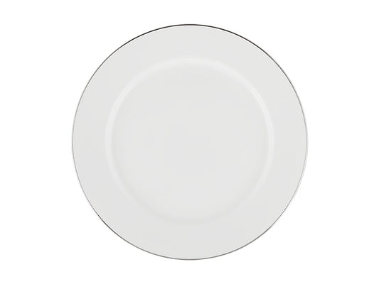 White Platinum Rim Entree Plate