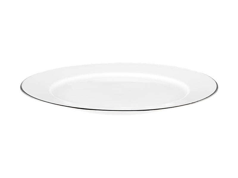 White Platinum Rim Entree Plate