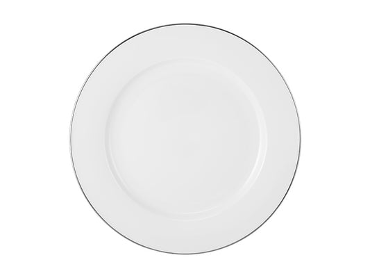 White Platinum Rim Dinner Plate