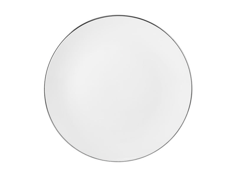 White Platinum Coupe Entree Plate