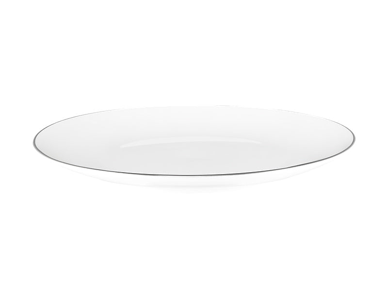 White Platinum Coupe Entree Plate