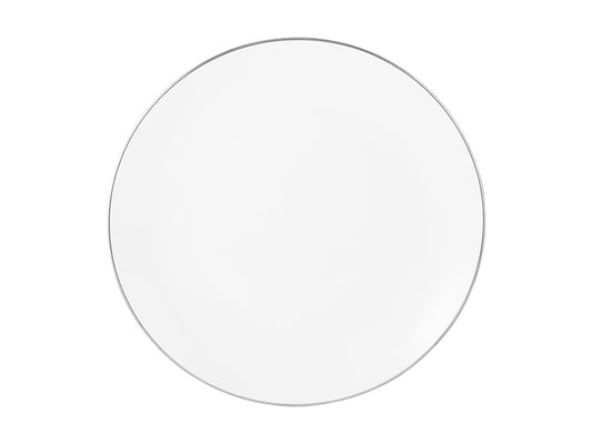 White Platinum Coupe Dinner Plate