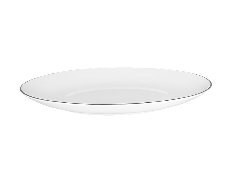 White Platinum Coupe Dinner Plate