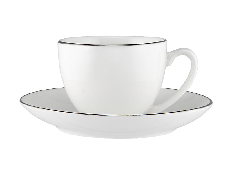 White Platinum Coupe Demi Cup & Saucer