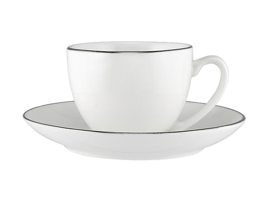 White Platinum Coupe Demi Cup & Saucer