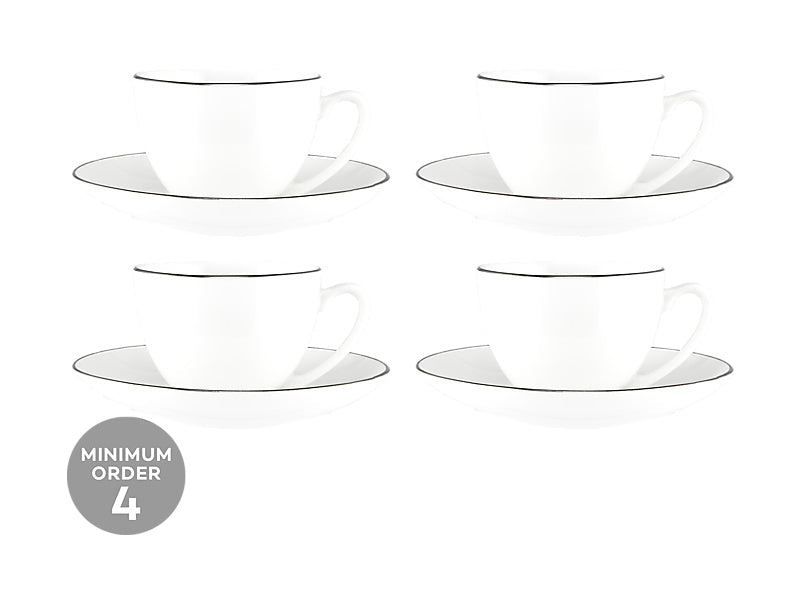 White Platinum Coupe Demi Cup & Saucer