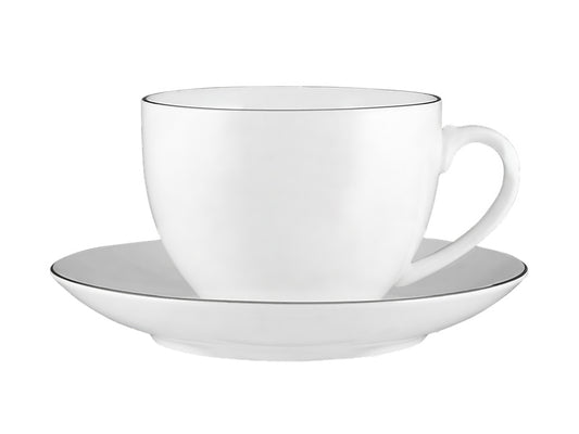White Platinum Cup & Saucer