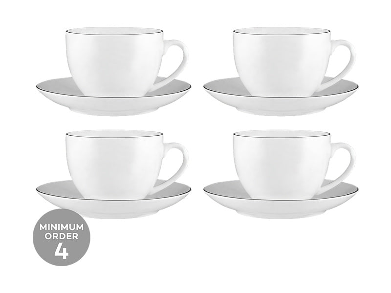 White Platinum Cup & Saucer
