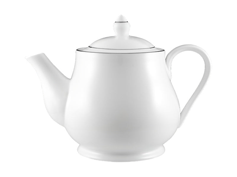 White Platinum Teapot Gift Boxed