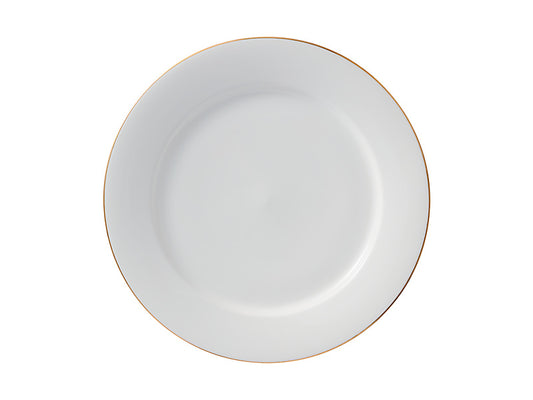 White Gold Rim Charger Plate