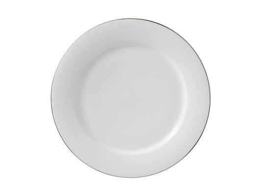 White Platinum Rim Charger Plate