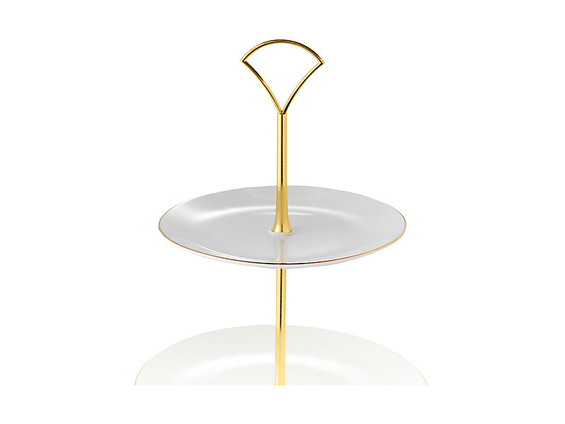 White Gold 3 Tier Cake Stand Gift Boxed