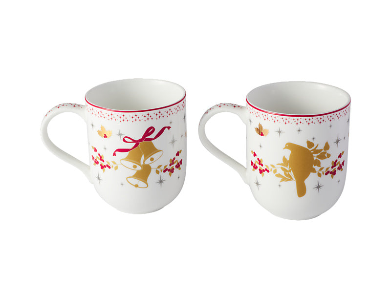 White Christmas 2026 Mug Set of 2 Assorted Gift Boxed