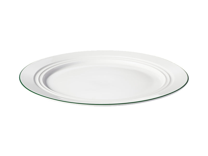White Basics Edge Rim Entree Plate