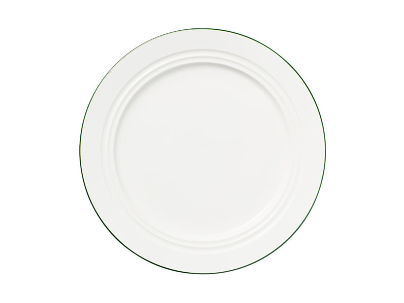 White Basics Edge Rim Entree Plate