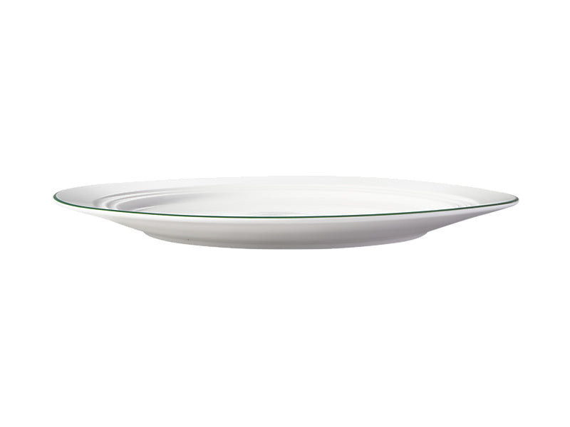 White Basics Edge Rim Entree Plate