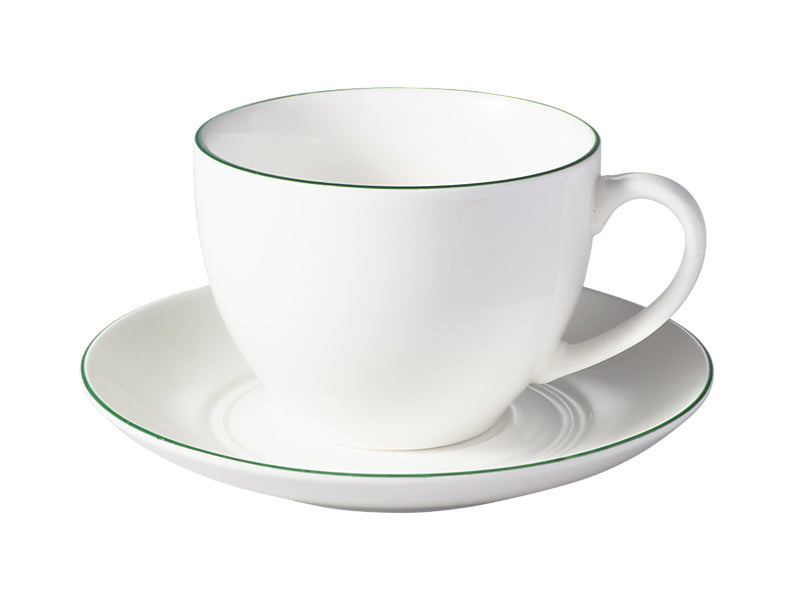 White Basics Edge Cup & Saucer