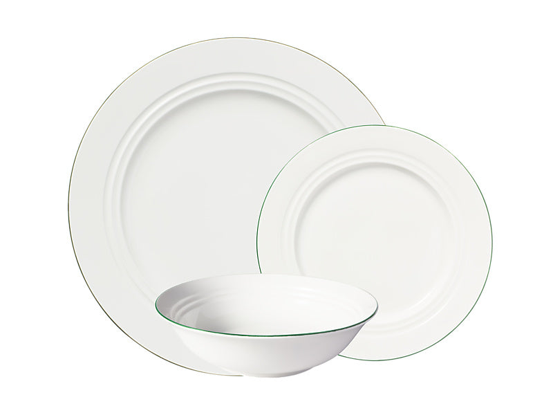 White Basics Edge Rim Dinner Set 12pc Gift Boxed