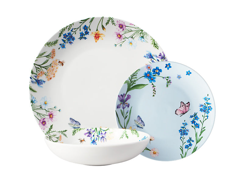 Fluttering Meadow Coupe Dinner Set 12pc Gift Boxed