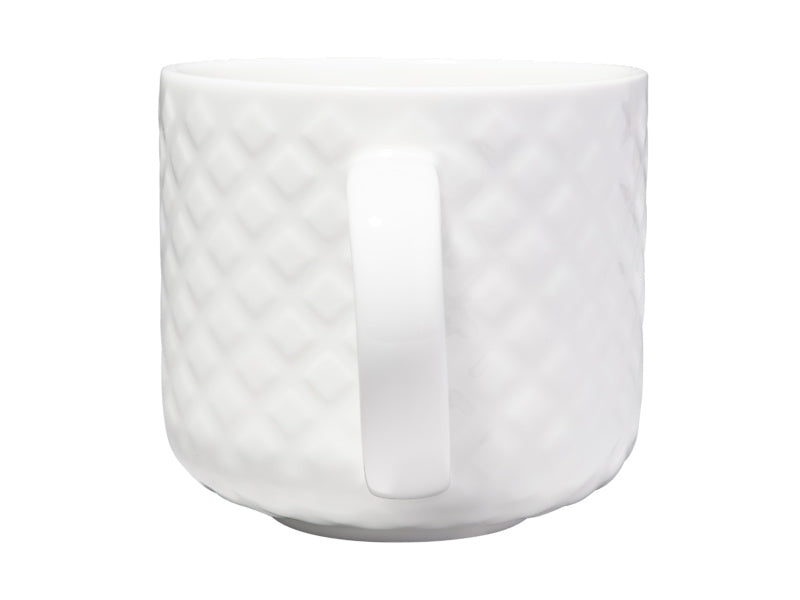 White Basics Mug Quilted Diamond