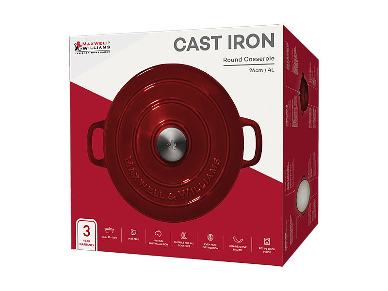Cast Iron Round Casserole / 4L Gift Boxed