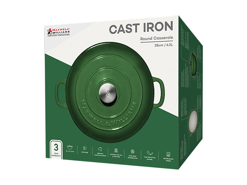 Cast Iron Round Casserole / 6.2L Gift Boxed