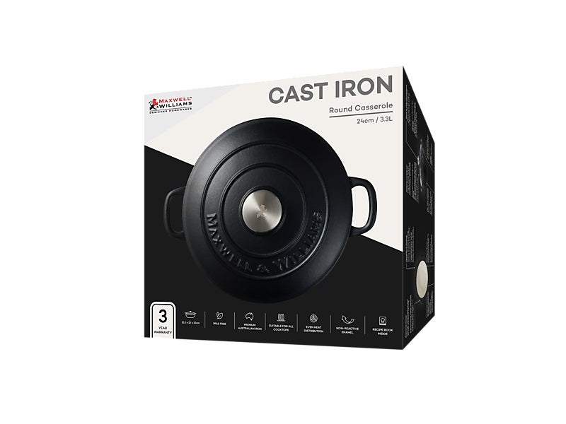 Cast Iron Round Casserole / 3.3L Gift Boxed