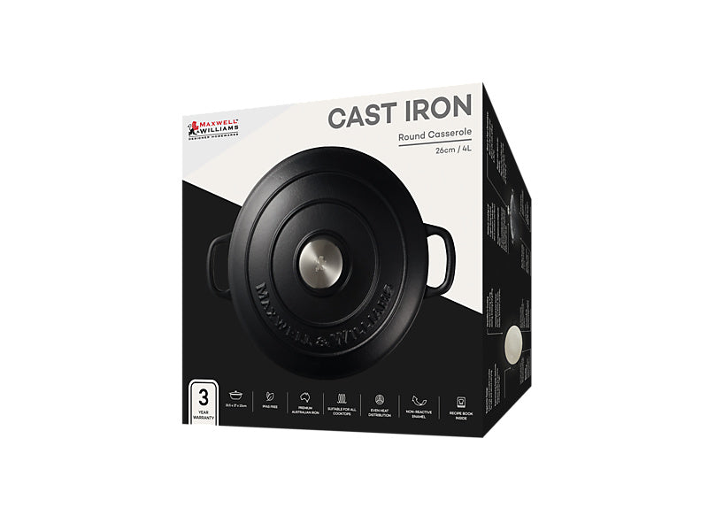 Cast Iron Round Casserole / 4L Gift Boxed
