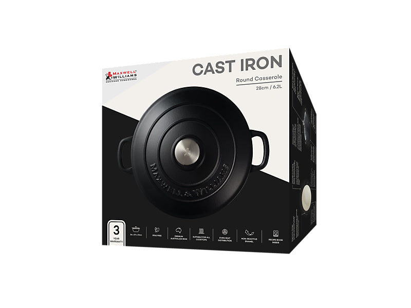 Cast Iron Round Casserole / 6.2L Gift Boxed