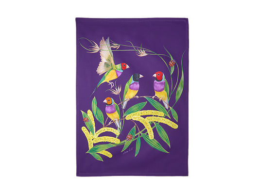 Eloise Short Lyric Tea Towel Gouldian Finch