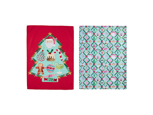 Tis The Season Tea Towel Set of 2 Assorted